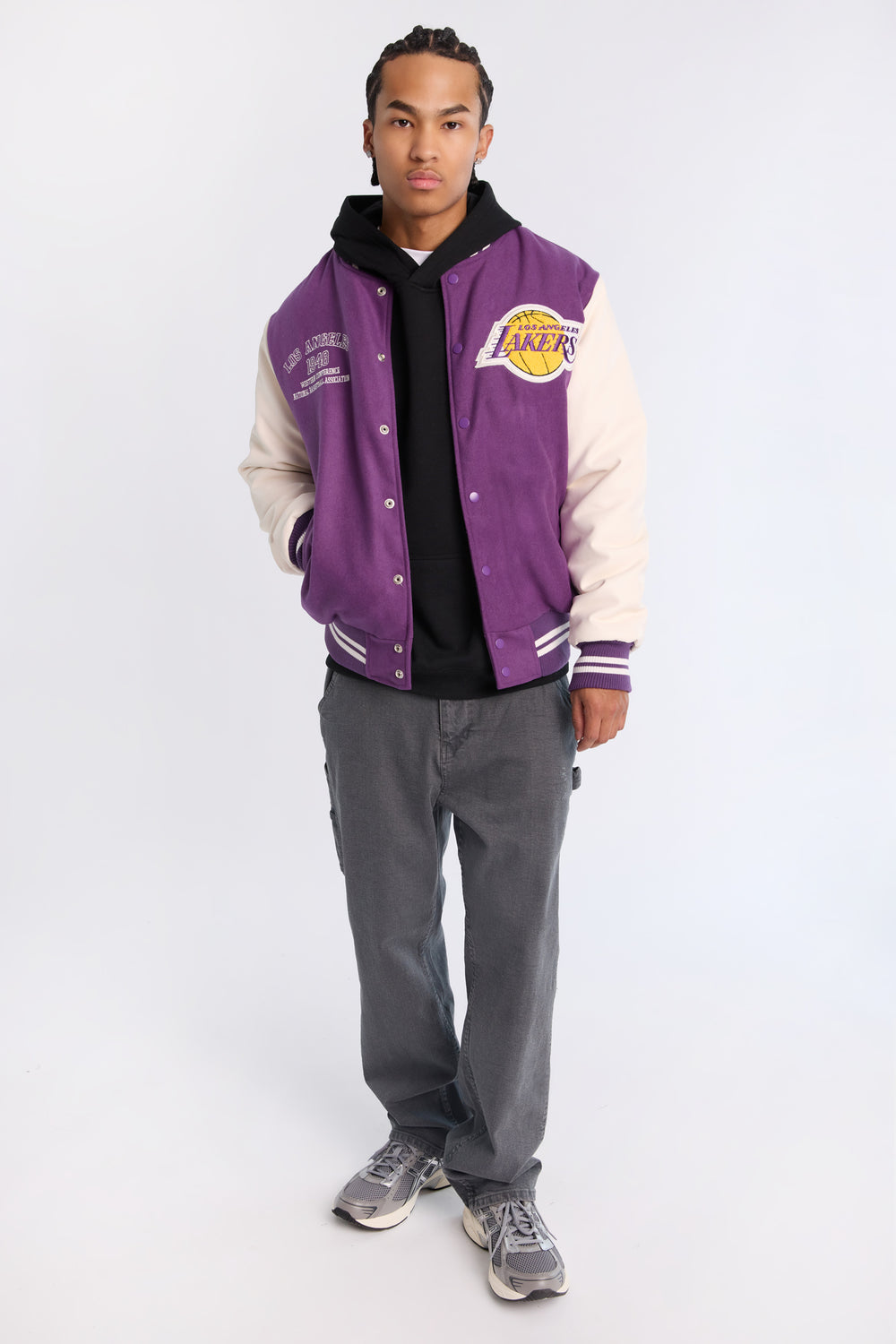 Mens LA Lakers Varsity Bomber Jacket Mens LA Lakers Varsity Bomber Jacket