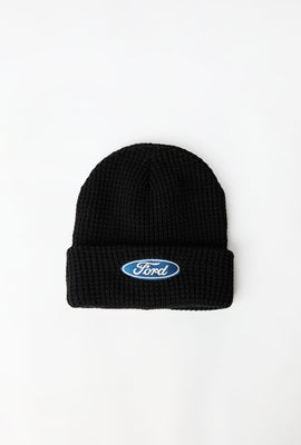 Ford Logo Waffle Knit Beanie