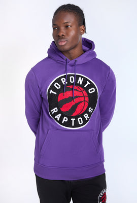 Haut à capuchon violet logo chenille Raptors homme