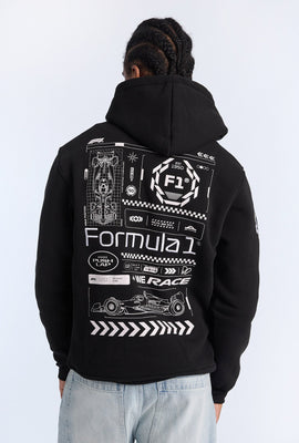 Haut à capuchon noir Formula 1 homme