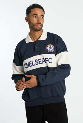 Mens Chelsea FC Colour Block Polo Sweatshirt
