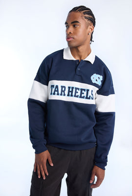 Sweatshirt à col polo bicolore UNC homme