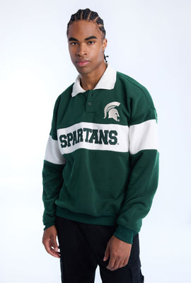 Sweatshirt à col polo bicolore Spartans homme