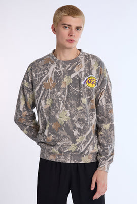 Sweatshirt surdimensionné camouflage arbres LA Lakers homme