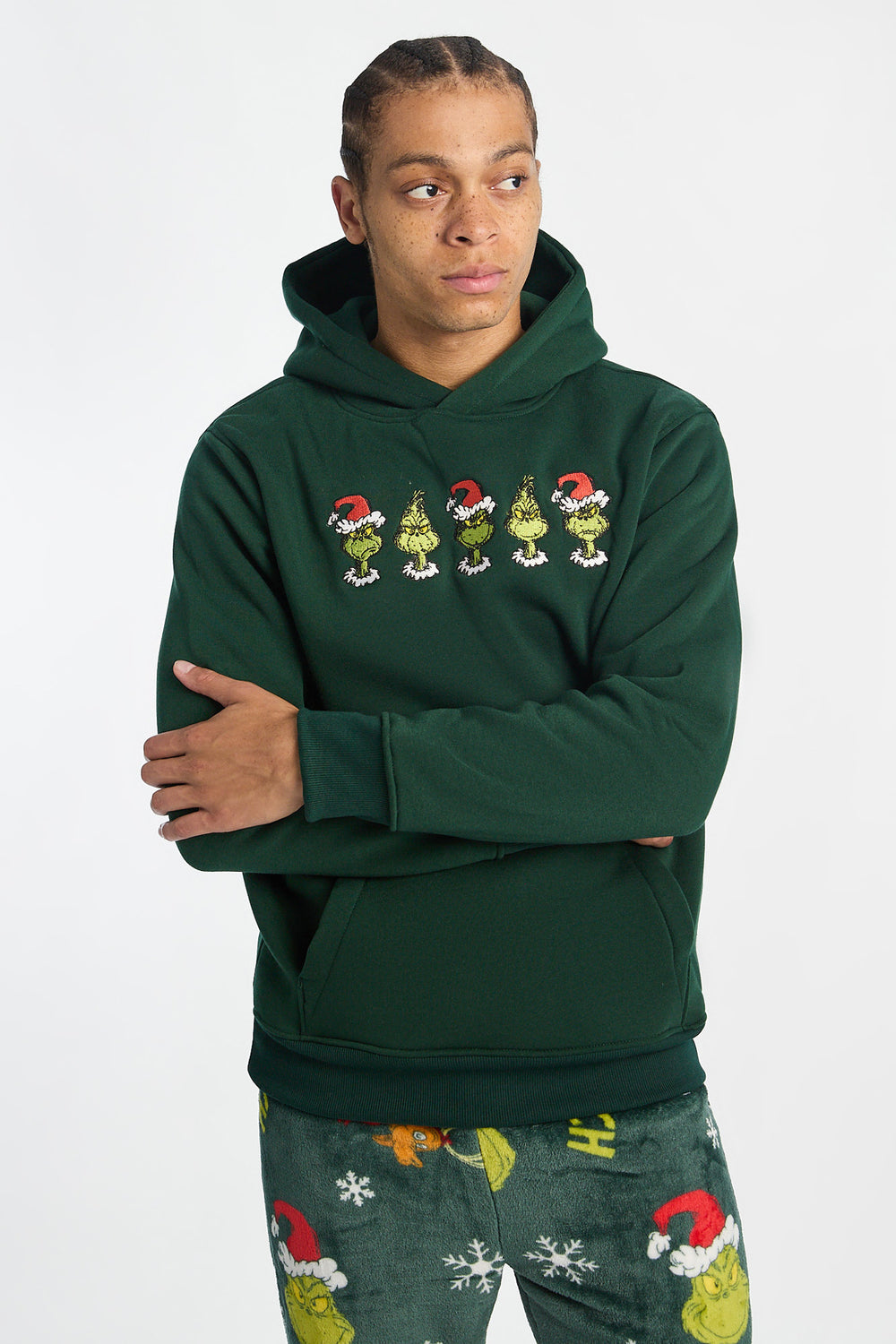 Haut à capuchon The Grinch brodé homme Haut à capuchon The Grinch brodé homme