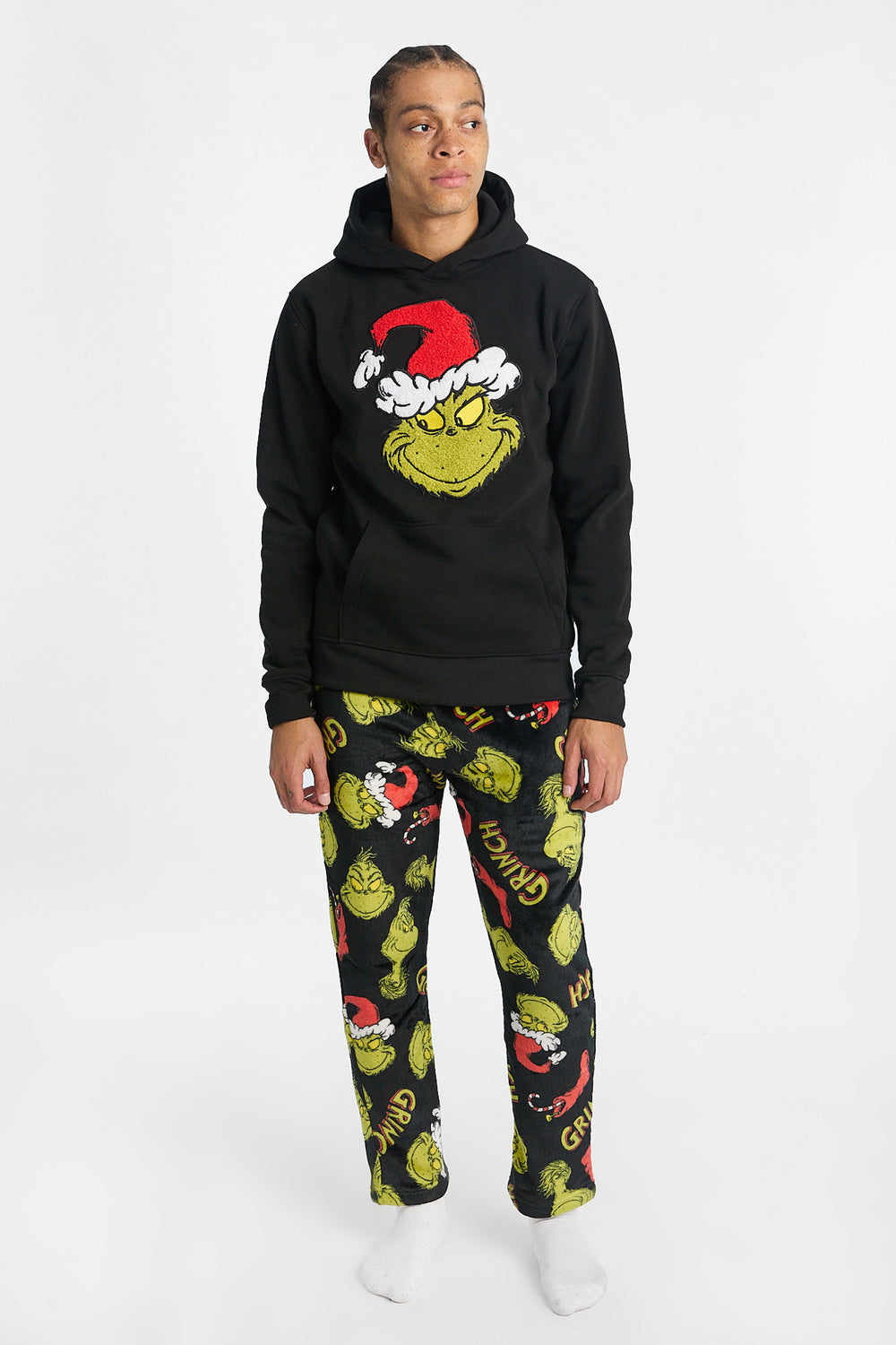 Haut à capuchon The Grinch en chenille homme Haut à capuchon The Grinch en chenille homme