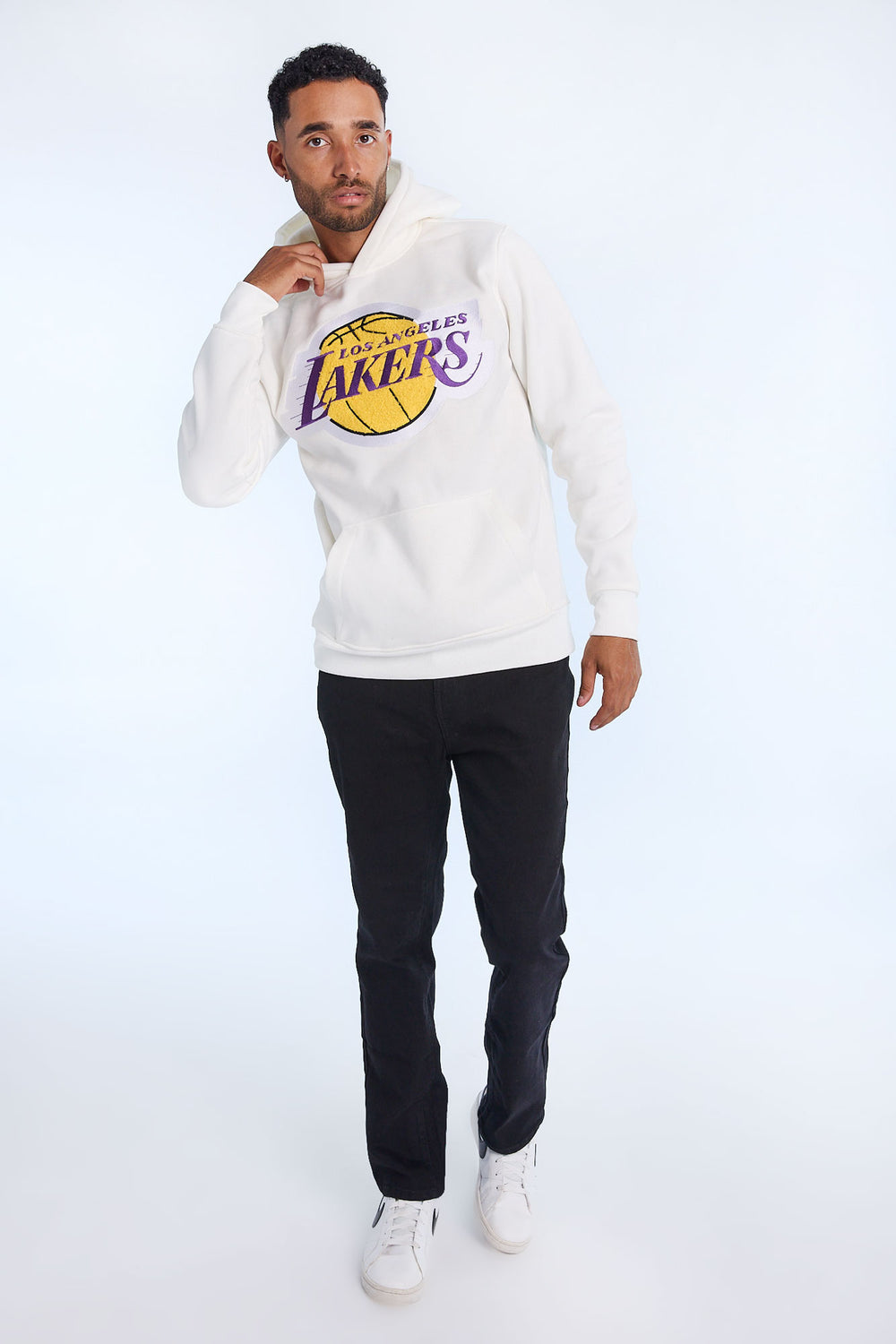 Mens LA Lakers Chenille Logo Hoodie Mens LA Lakers Chenille Logo Hoodie