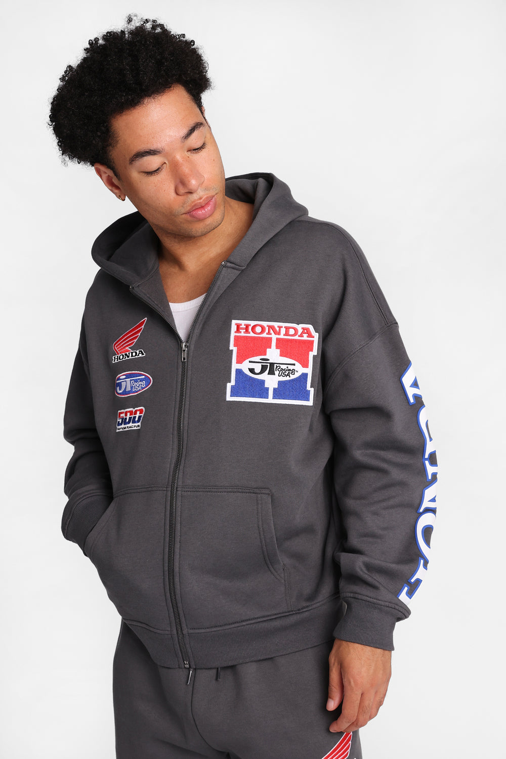 Honda Racing Graphic Zip-Up Hoodie Honda Racing Graphic Zip-Up Hoodie
