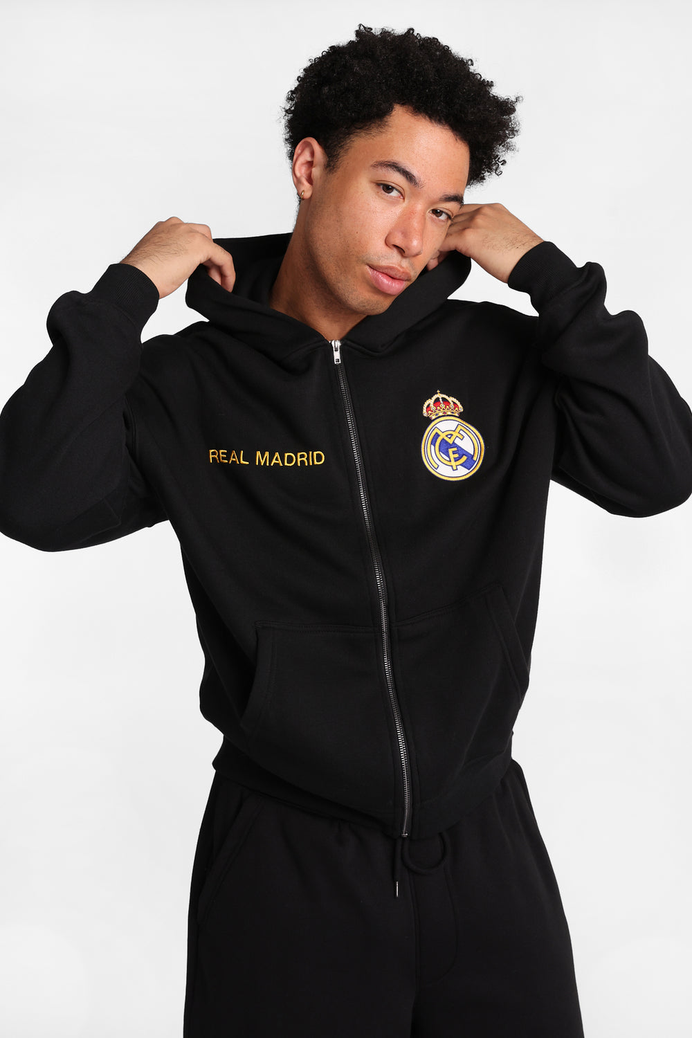 Real Madrid Graphic Zip-Up Hoodie Real Madrid Graphic Zip-Up Hoodie