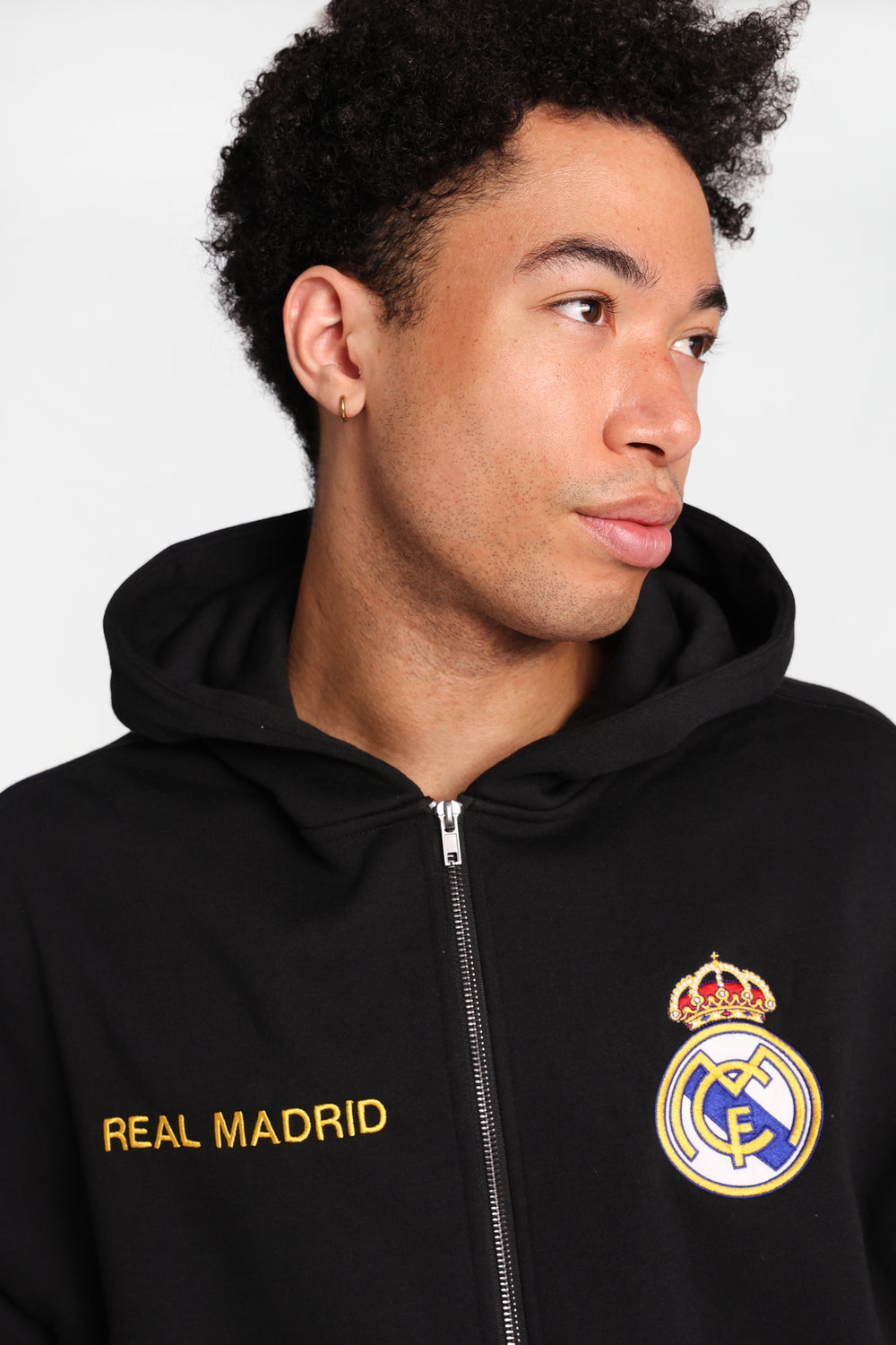 Real Madrid Graphic Zip-Up Hoodie Real Madrid Graphic Zip-Up Hoodie