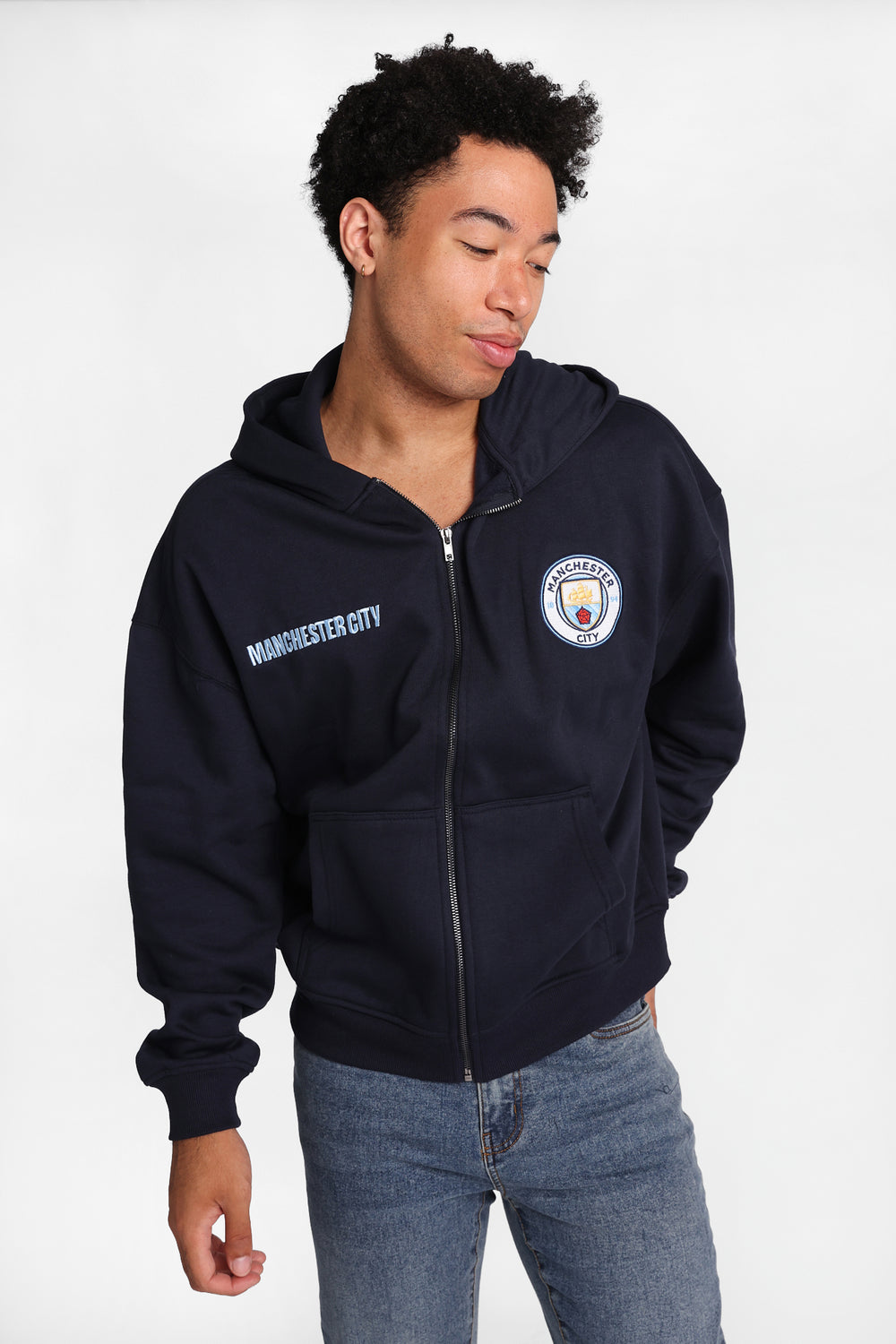 Manchester City Graphic Zip-Up Hoodie Manchester City Graphic Zip-Up Hoodie
