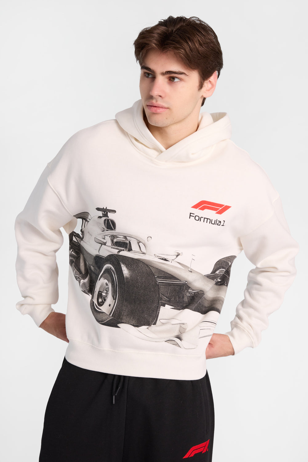 Haut à capuchon imprimé Formula 1 Haut à capuchon imprimé Formula 1