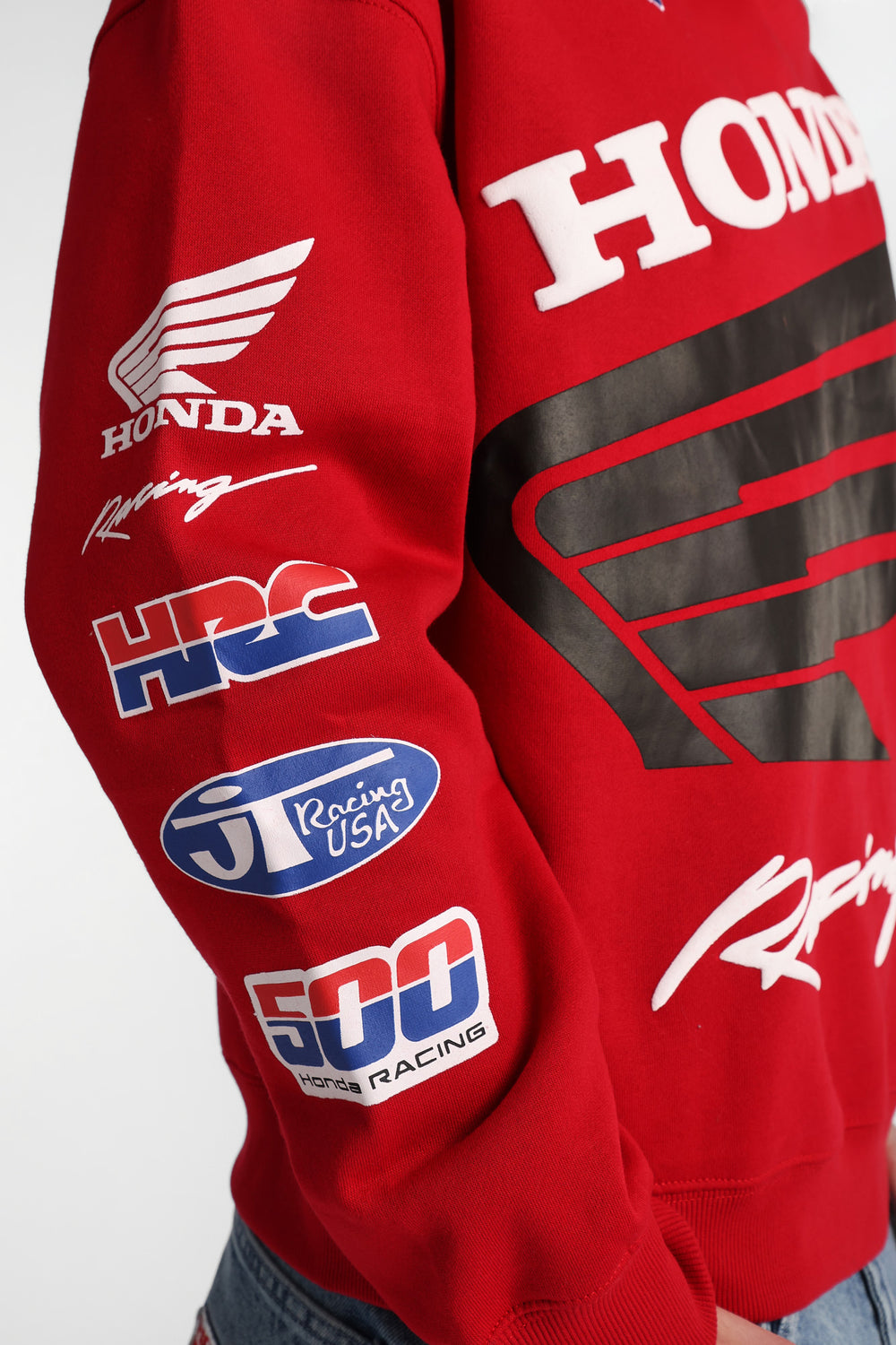 Haut à capuchon imprimé ailes Honda Racing Haut à capuchon imprimé ailes Honda Racing