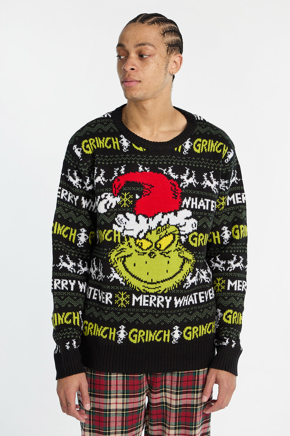 Mens The Grinch Holiday Graphic Sweater Mens The Grinch Holiday Graphic Sweater