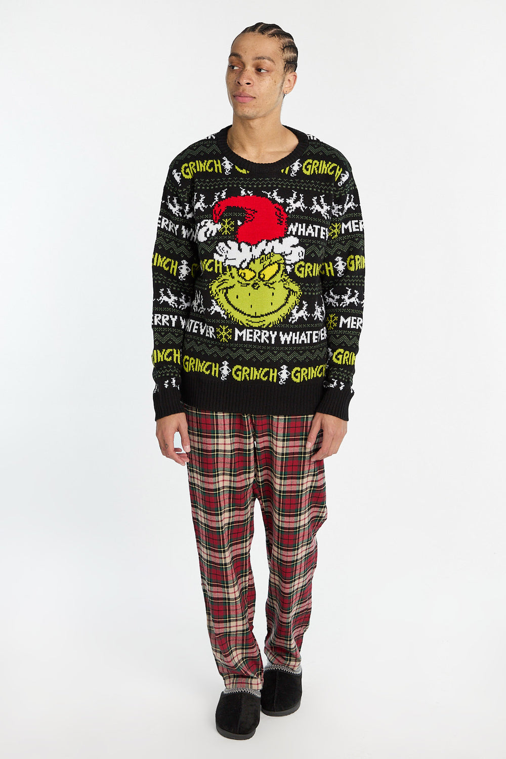 Chandail à motif des Fêtes Le Grinch homme Chandail à motif des Fêtes Le Grinch homme