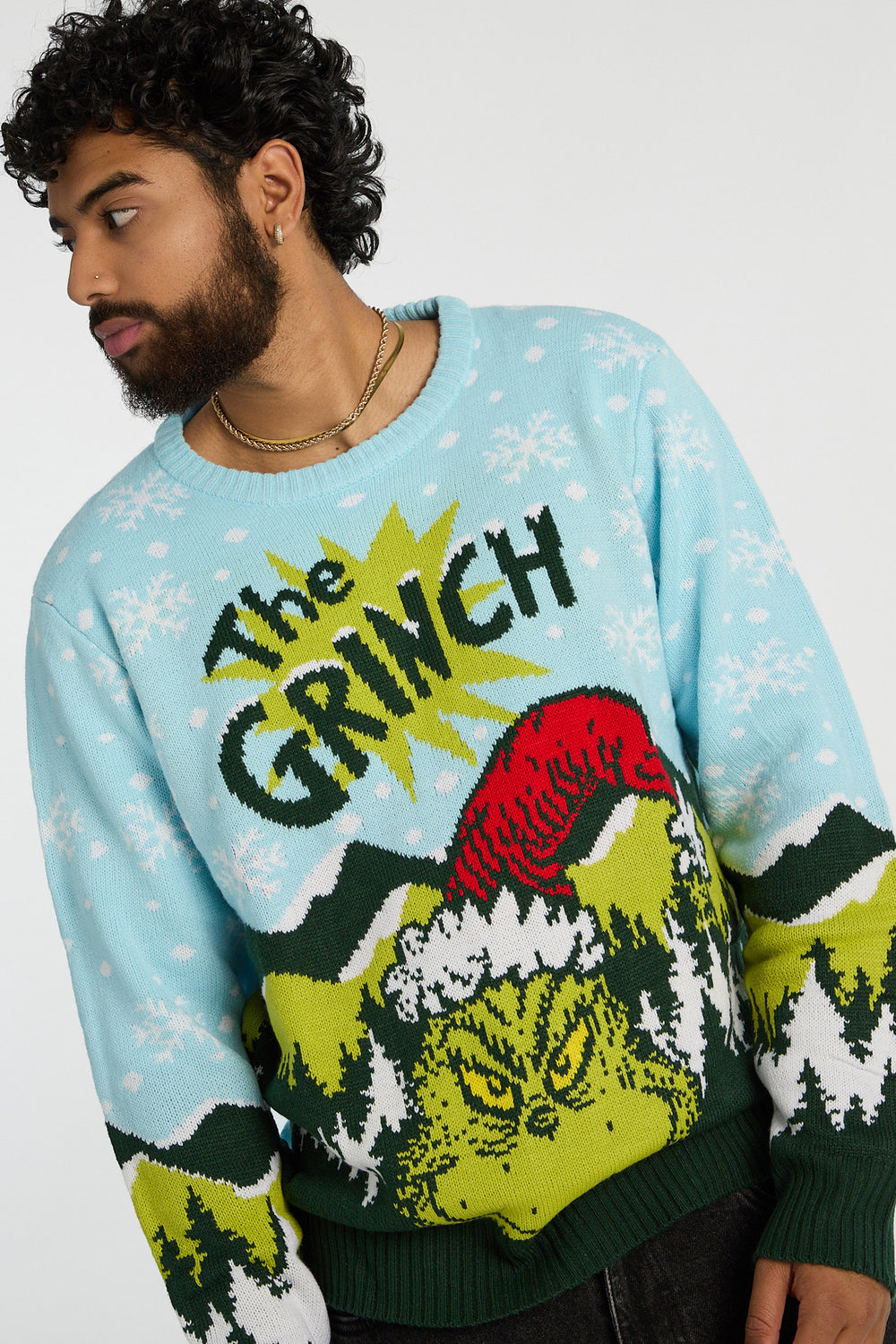 Chandail à motif des Fêtes Le Grinch homme Chandail à motif des Fêtes Le Grinch homme