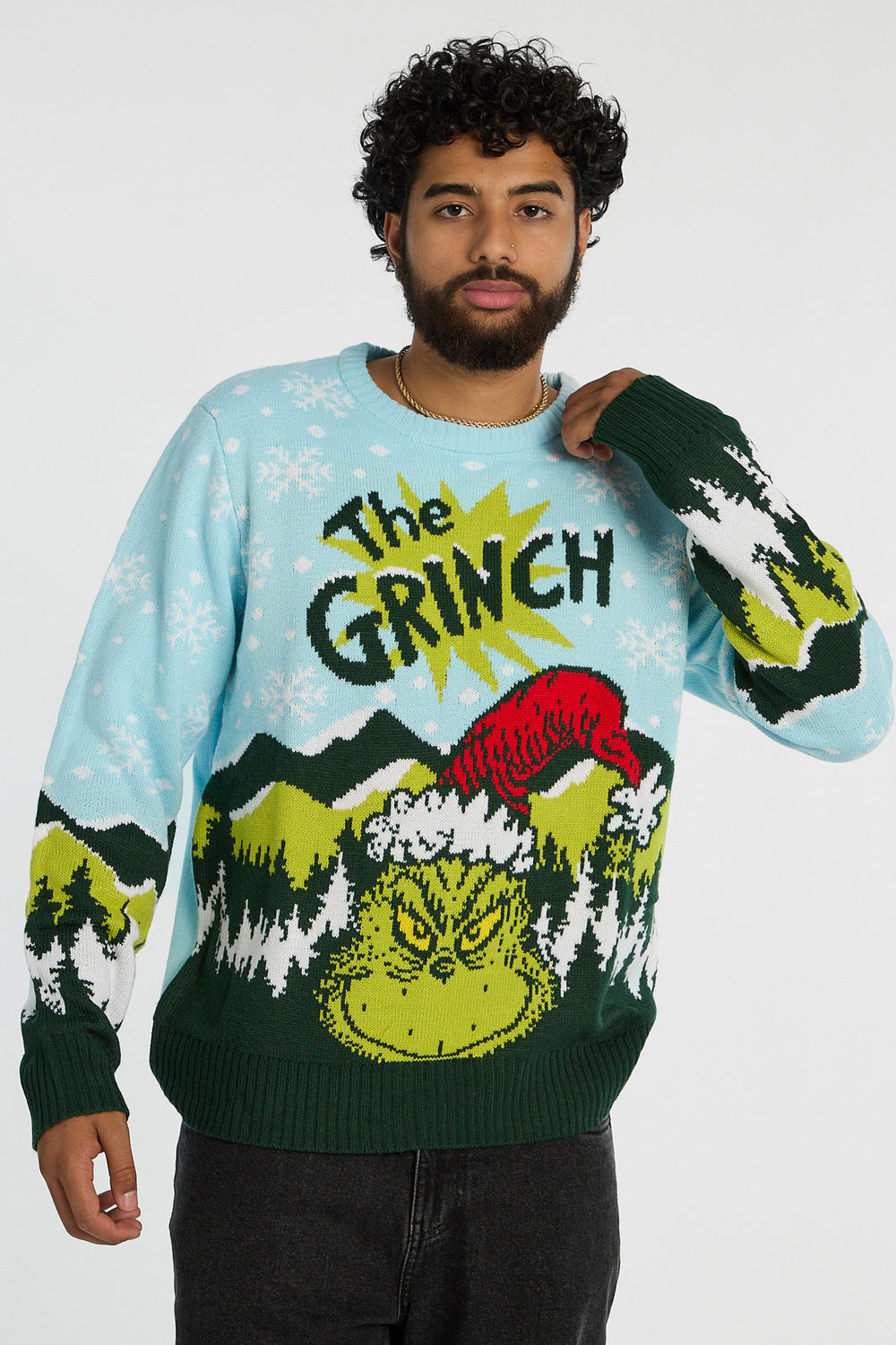 Chandail à motif des Fêtes Le Grinch homme Chandail à motif des Fêtes Le Grinch homme