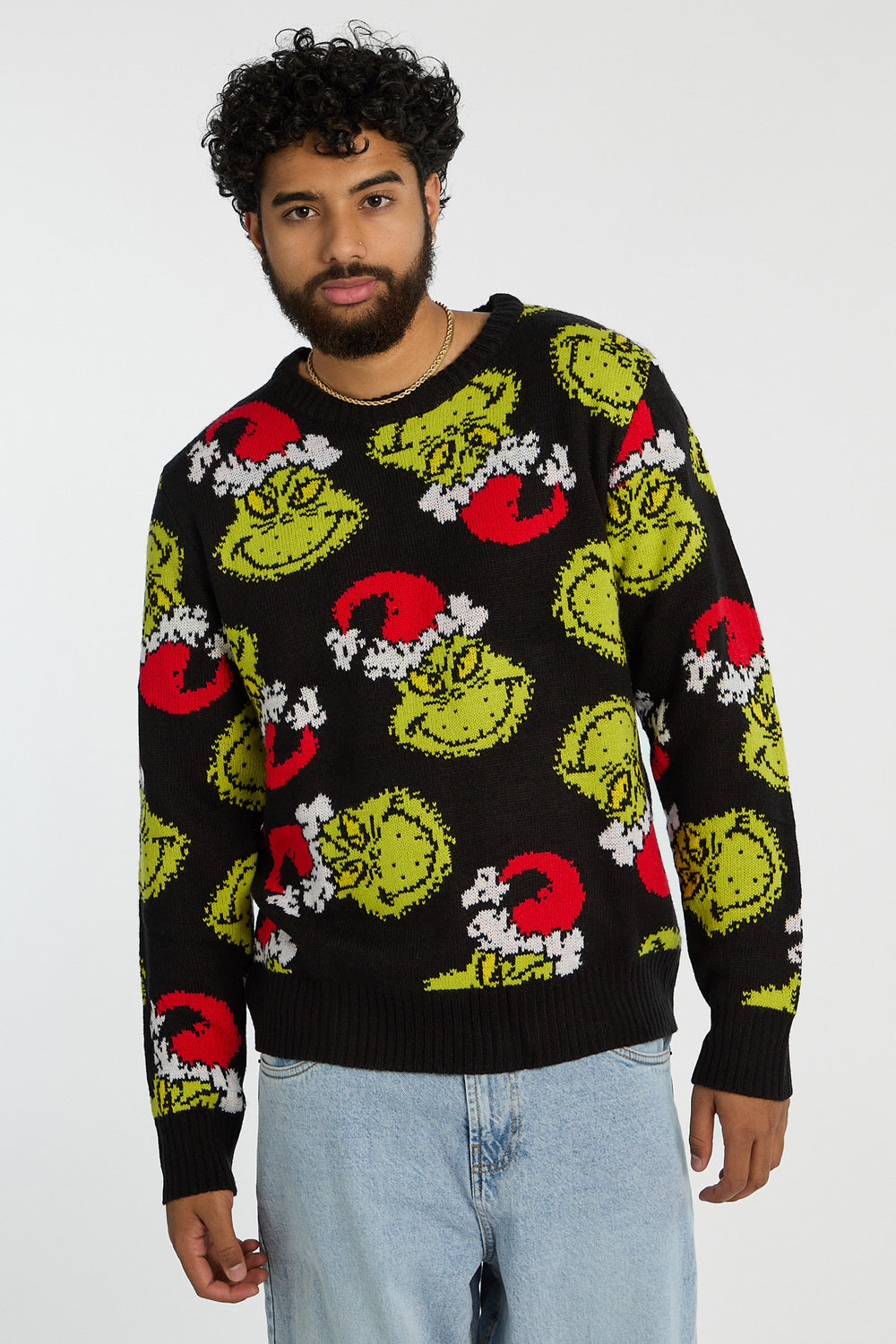Chandail à motif des Fêtes Le Grinch homme Chandail à motif des Fêtes Le Grinch homme