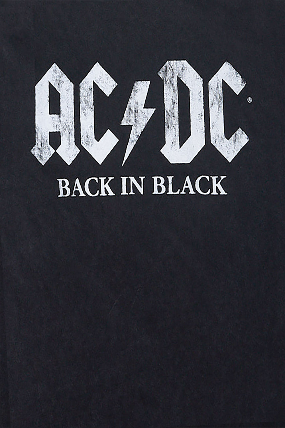 Mens AC/DC Back In Black Stonewash T-Shirt Mens AC/DC Back In Black Stonewash T-Shirt