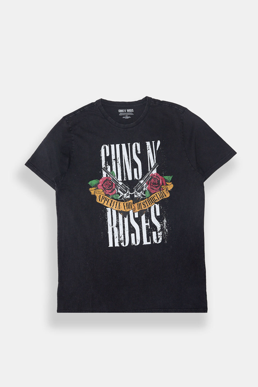 Mens Guns N' Roses Stonewash T-Shirt Mens Guns N' Roses Stonewash T-Shirt