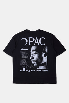 T-shirt surdimensionné imprimé 2Pac homme