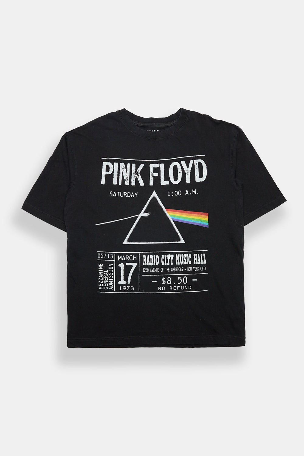 T-shirt surdimensionné imprimé Pink Floyd 1973 Radio City Hall T-shirt surdimensionné imprimé Pink Floyd 1973 Radio City Hall