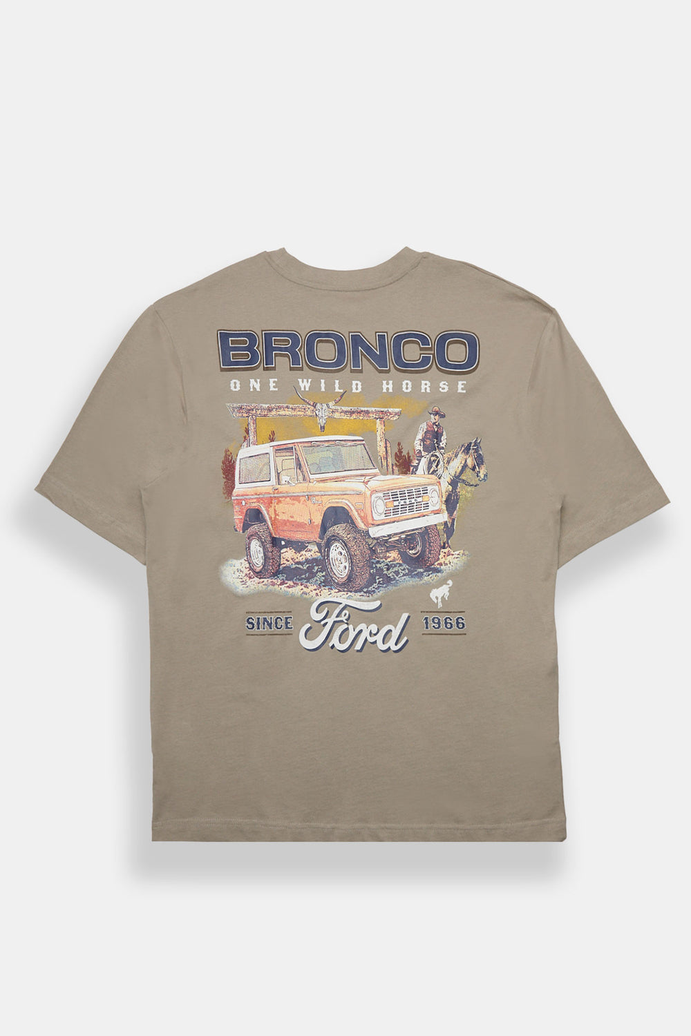Ford Bronco One Wild Horse Oversized Graphic Tee Ford Bronco One Wild Horse Oversized Graphic Tee