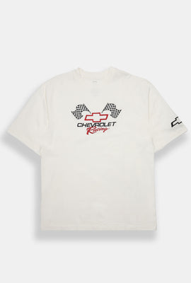 T-shirt surdimensionné brodé Chevrolet Racing