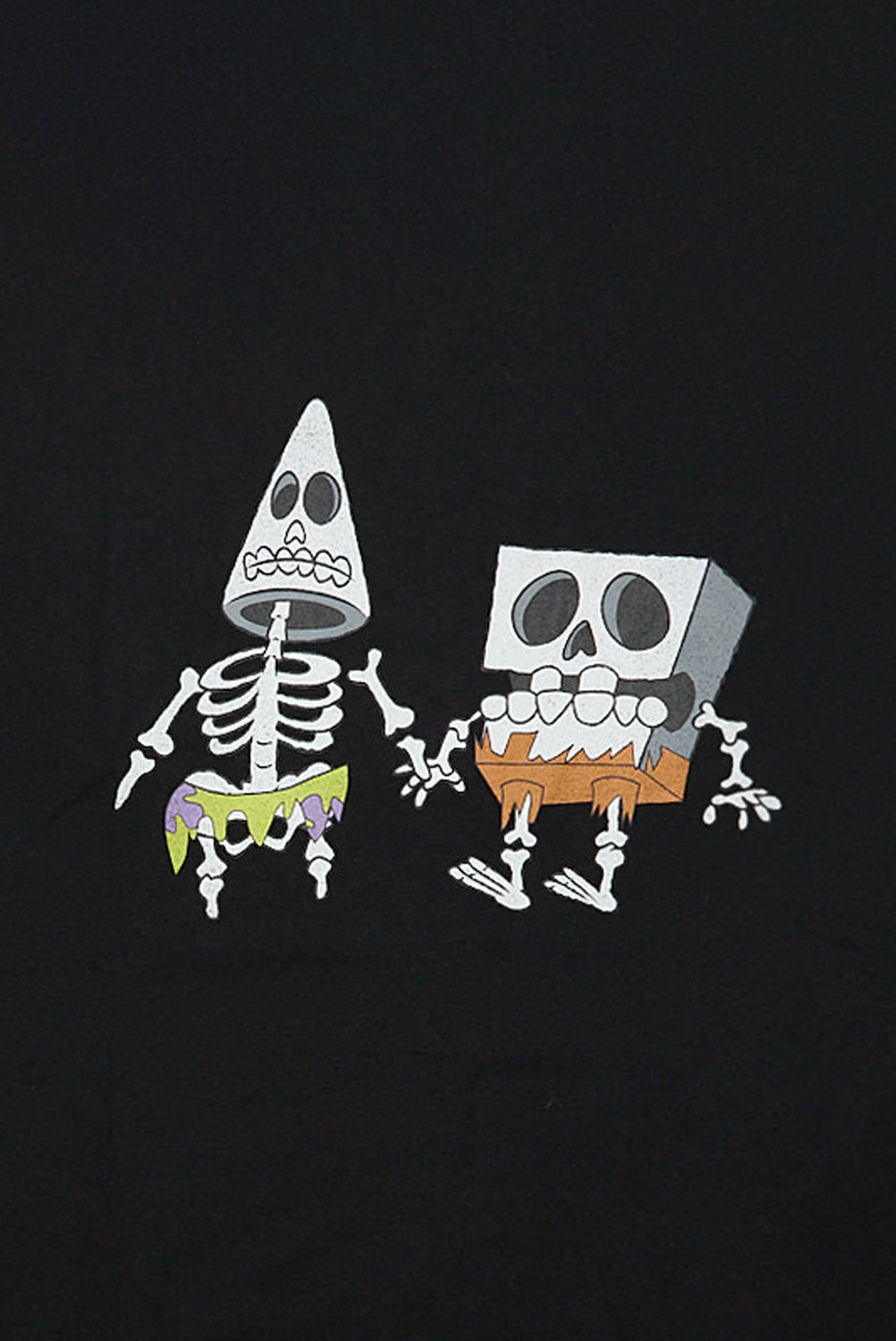 T-shirt surdimensionné imprimé squelettes Bob l'Éponge et Patrick T-shirt surdimensionné imprimé squelettes Bob l'Éponge et Patrick