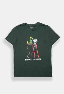Mens Peanuts Snoopy Holiday Cheer T-Shirt