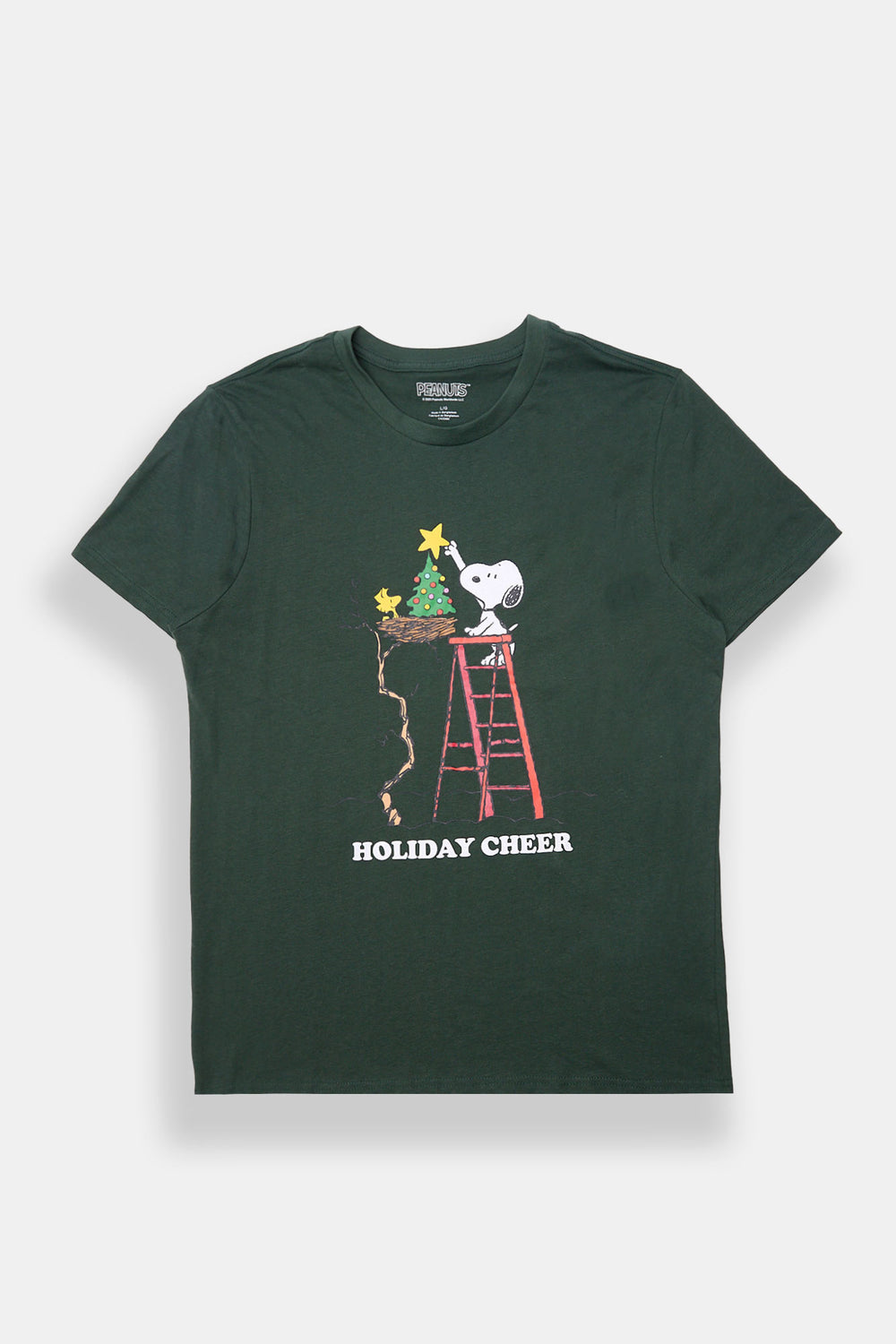 Mens Peanuts Snoopy Holiday Cheer T-Shirt Mens Peanuts Snoopy Holiday Cheer T-Shirt