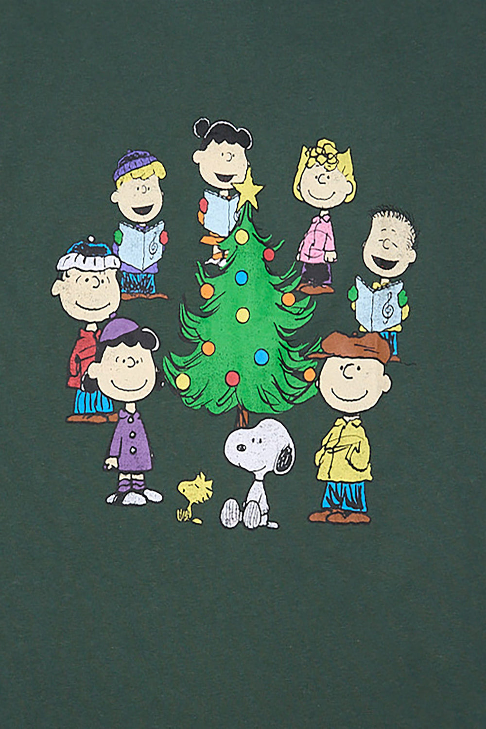 Mens Peanuts Christmas Tree Graphic T-Shirt Mens Peanuts Christmas Tree Graphic T-Shirt