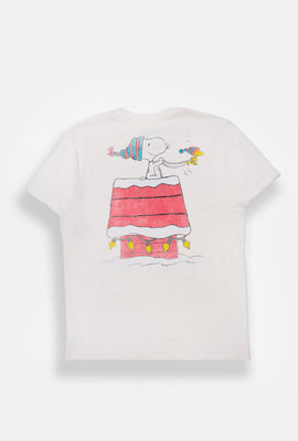 Mens Peanuts Snoopy Wreath Graphic T-Shirt