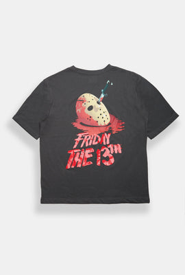 Friday The 13th Mask Graphic Oversized T-Shirt
