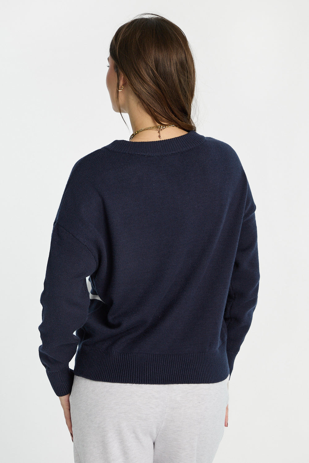 AERO Graphic Flat Knit V-Neck Sweater AERO Graphic Flat Knit V-Neck Sweater