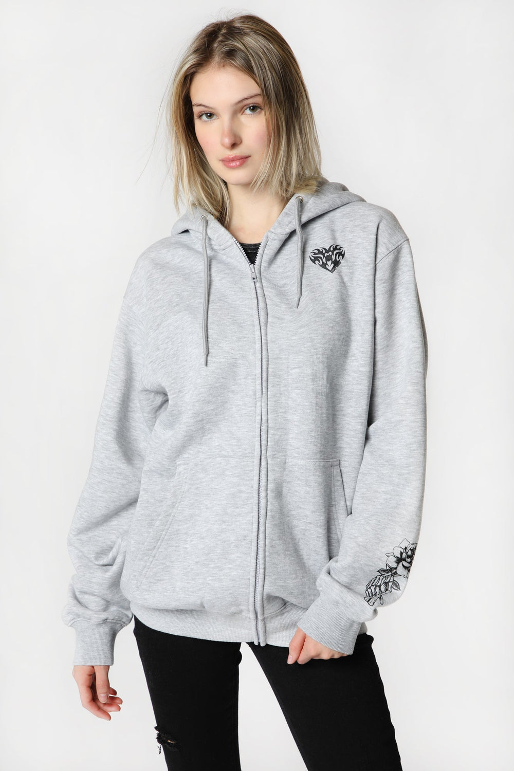 Womens Sovrn Voices Graphic Zip-Up Hoodie Womens Sovrn Voices Graphic Zip-Up Hoodie