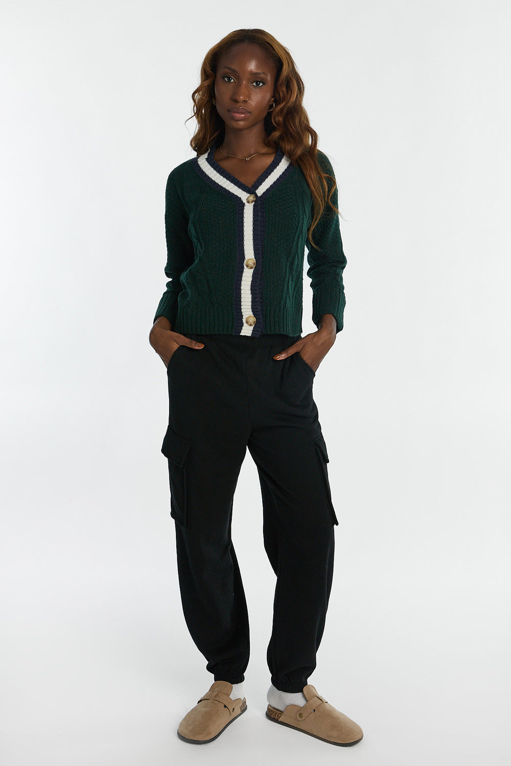 Pantalon de survêtement cargo à coupe ample Pantalon de survêtement cargo à coupe ample