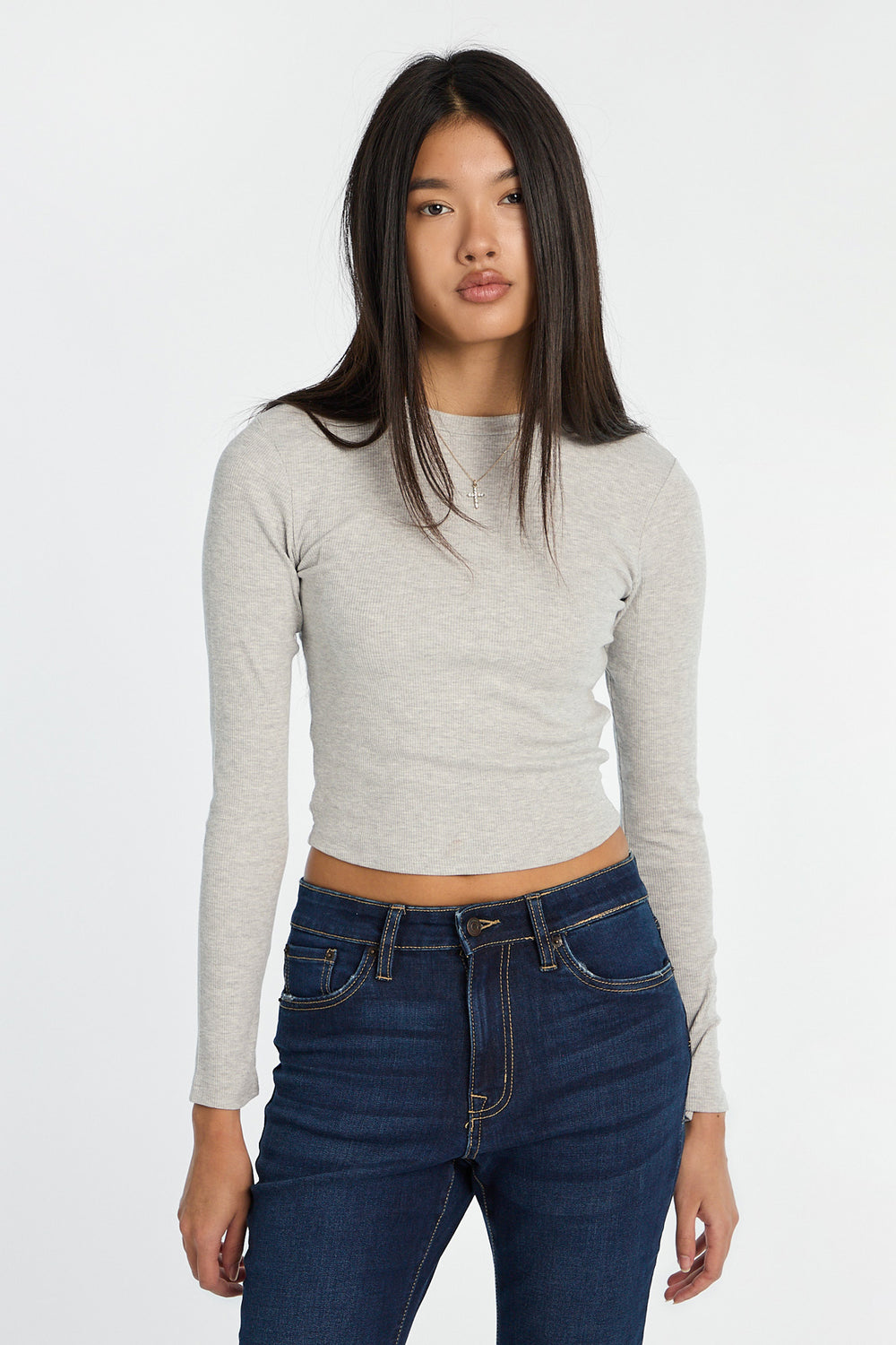 AERO Long Sleeve Crew Neck Baby Tee AERO Long Sleeve Crew Neck Baby Tee