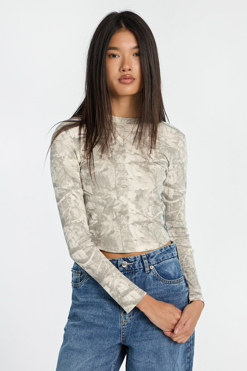 AERO Long Sleeve Crew Neck Baby Tee AERO Long Sleeve Crew Neck Baby Tee