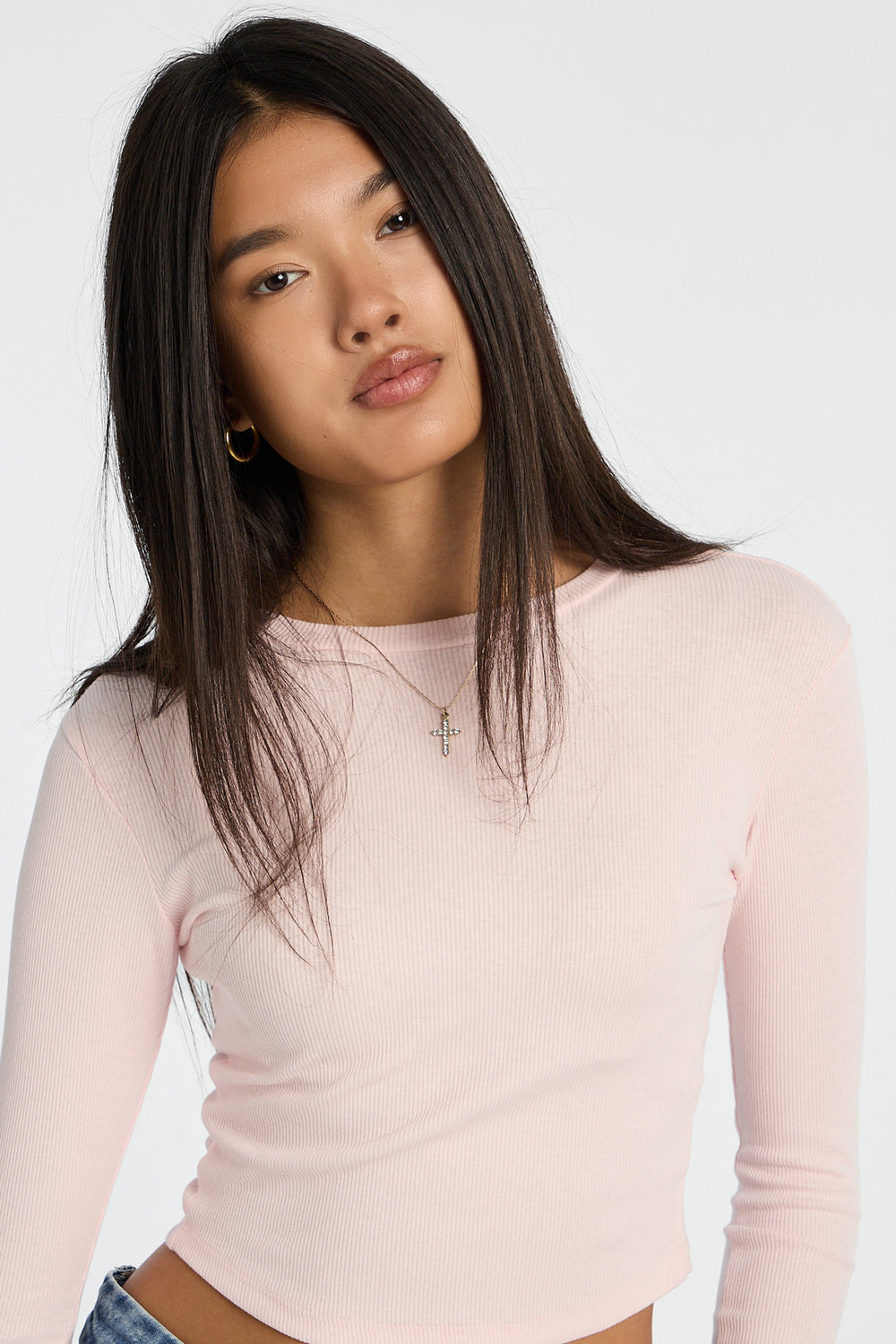 AERO Long Sleeve Crew Neck Baby Tee AERO Long Sleeve Crew Neck Baby Tee