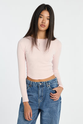 AERO Long Sleeve Crew Neck Baby Tee