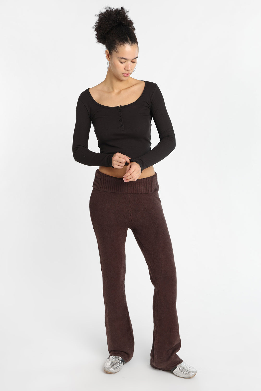 AERO Long Sleeve Henley Baby Tee AERO Long Sleeve Henley Baby Tee