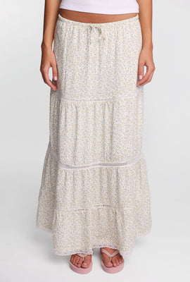 AERO Lace Trim Maxi Skirt