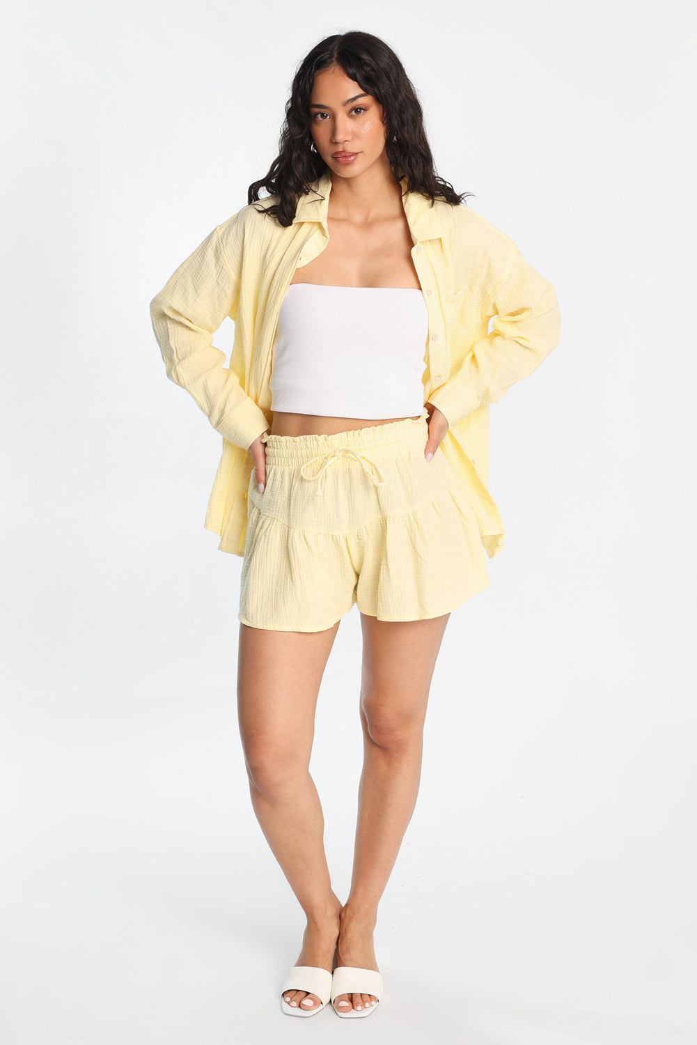 AERO Cotton Gauzy Pull-On Flutter Shorts AERO Cotton Gauzy Pull-On Flutter Shorts