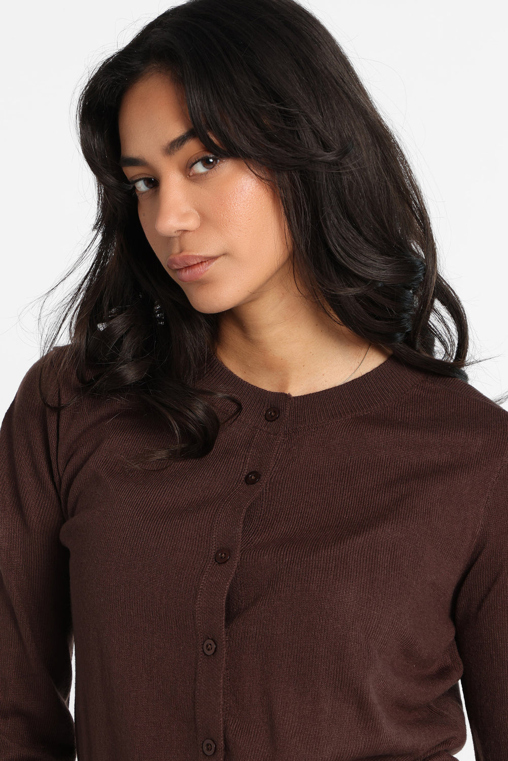 Button-Up Crew Neck Cardigan Button-Up Crew Neck Cardigan