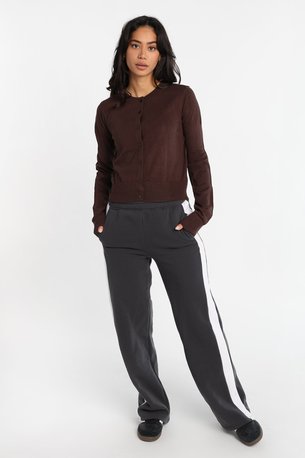 Button-Up Crew Neck Cardigan Button-Up Crew Neck Cardigan