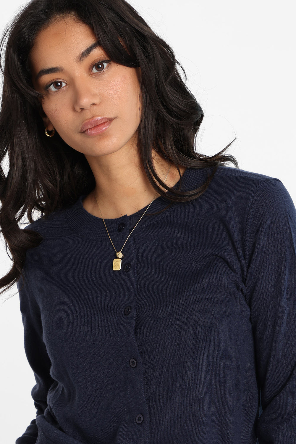 Button-Up Crew Neck Cardigan Button-Up Crew Neck Cardigan