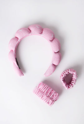 Ensemble serre-tête et bracelet de spa