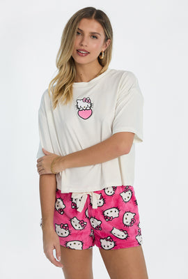 Ensemble de pyjama 2 pièces imprimé coeur Hello Kitty