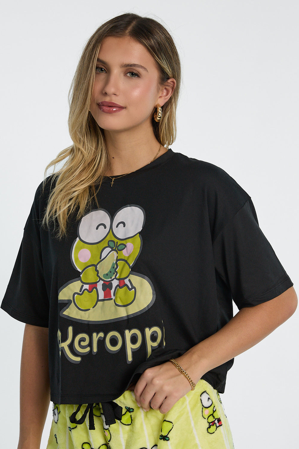 Ensemble de pyjama 2 pièces imprimé Keroppi Ensemble de pyjama 2 pièces imprimé Keroppi